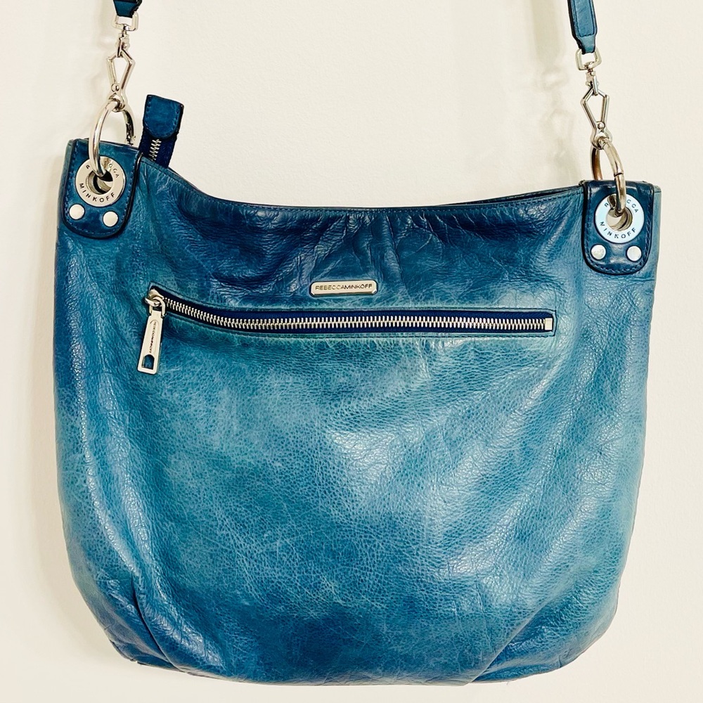 Rebecca Minkoff Nikki Hobo Bag – Teal Blue Leather